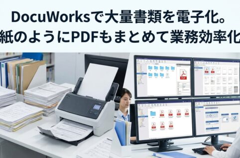 DocuWorksで大量書類を電子化。紙のようにPDFもまとめて業務効率化