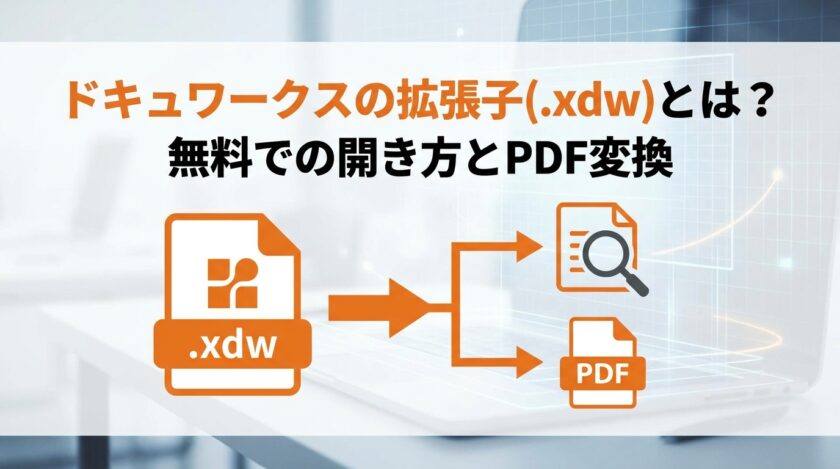 ドキュワークスの拡張子(.xdw)とは？無料での開き方とPDF変換