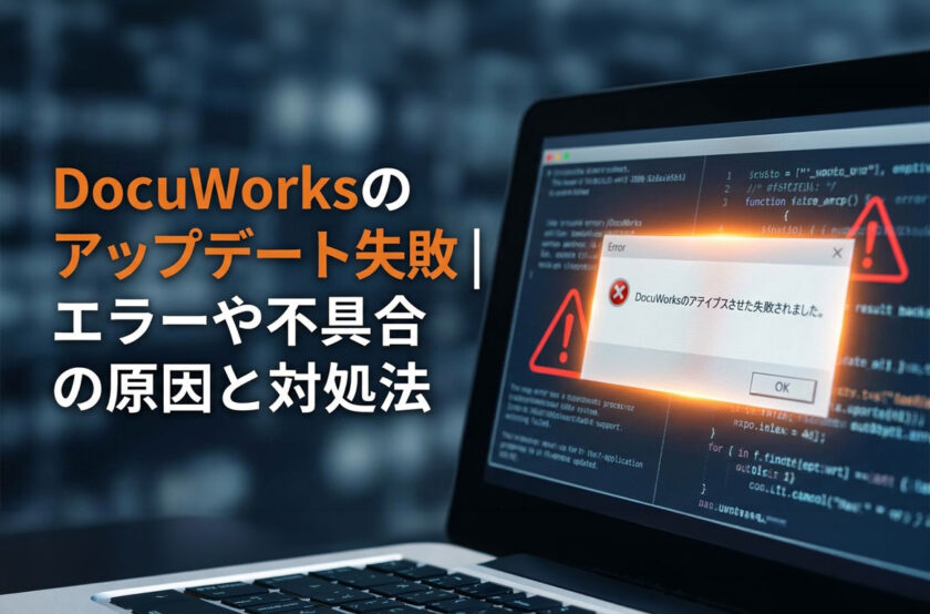 DocuWorksのアップデート失敗｜エラーや不具合の原因と対処法