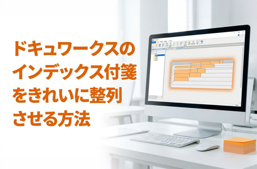 ドキュワークスのインデックス付箋をきれいに整列させる方法