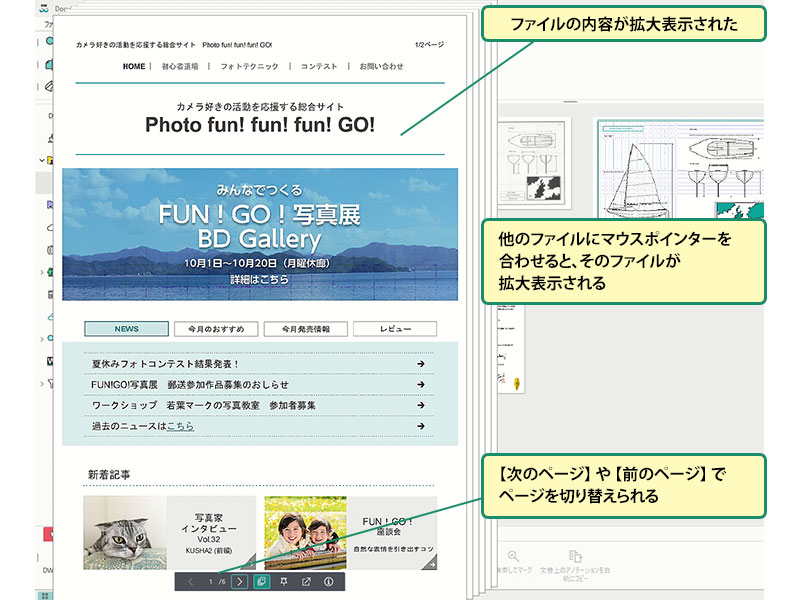 一時拡大してファイルの内容を確認する手順_画像2