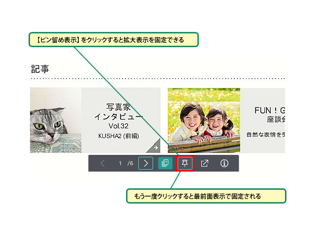 使いこなしのヒント：拡大表示の状態を画面上に固定（ピン留め）する_画像1