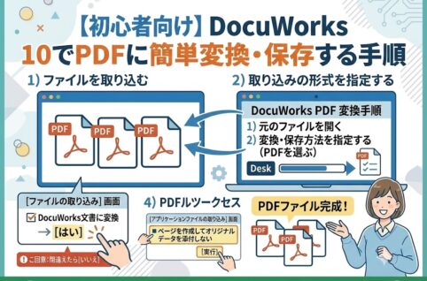 【DocuWorks 10】ファイルをPDFに変換して取り込む方法！配布に便利なPDF化の手順を解説