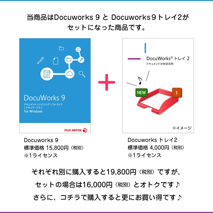 2966円 最も完璧な 富士フイルムビジネスイノベーション DocuWorks 9 アップグレード ライセンス認証版 1ライセンス